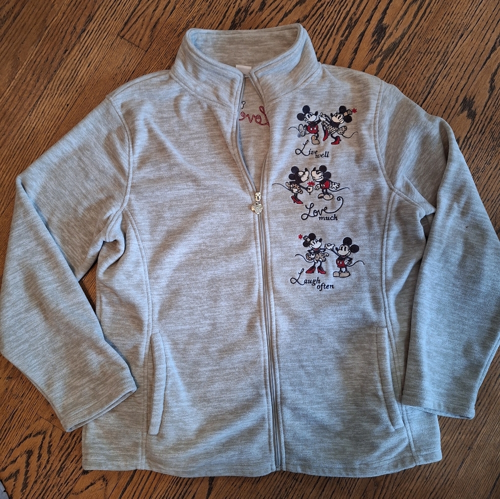 Disney Fleece Women Large Full Zip